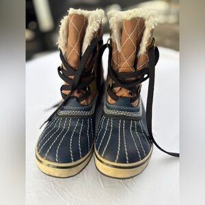 Sorel Kids' Navy and Tan Boots